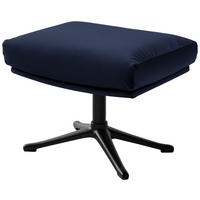 HOCKER in Textil Dunkelblau  - Schwarz/Dunkelblau, Design, Textil/Metall (51/37/41cm) - home24