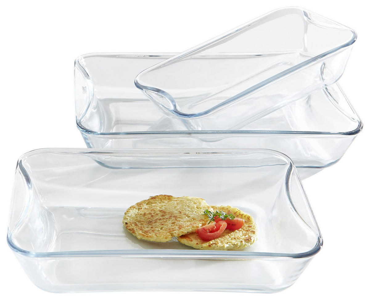 AUFLAUFFORMENSET  3-teilig  - Transparent, Basics, Glas - Homeware Profession.