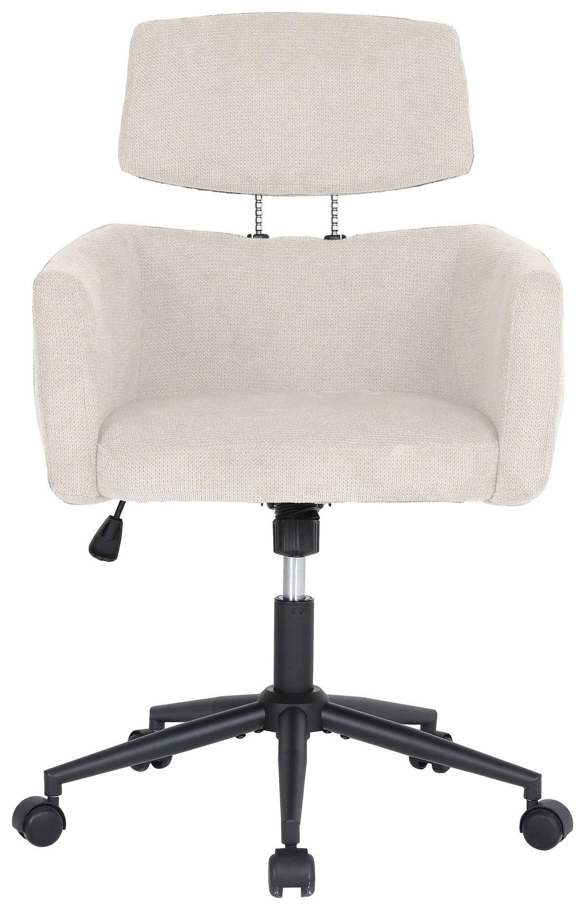 DREHSTUHL Mikrofaser  - Beige/Schwarz, MODERN, Holz/Kunststoff (62/92/100/63cm) - MID.YOU