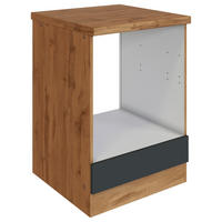 HERDUMBAUSCHRANK 60/86/60 cm  in Grau, Eiche Wotan  - Eiche Wotan/Grau, Design, Holzwerkstoff (60/86/60cm) - Held