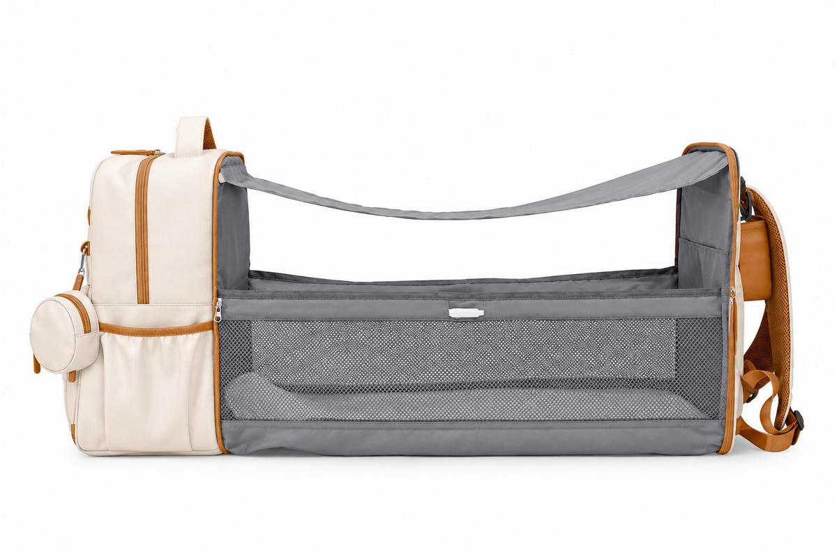 WICKELRUCKSACK  - Creme, Basics, Textil (30/40/21cm)