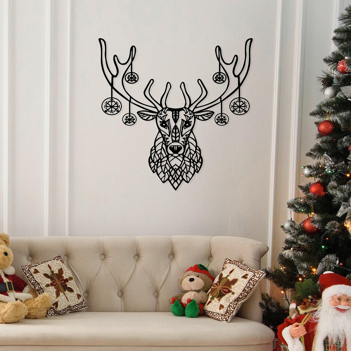 METALLBILD Schwarz  - Schwarz, Basics, Metall (69/70cm) - X-Mas