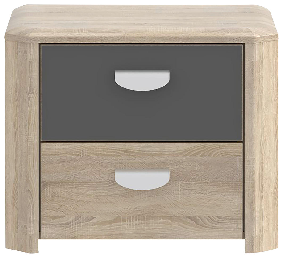 NACHTKÄSTCHEN in Anthrazit, Sonoma Eiche  - Eichefarben/Anthrazit, Design, Holzwerkstoff (54/44/41cm) - Carryhome