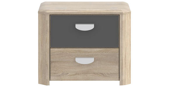 NACHTKÄSTCHEN in Anthrazit, Sonoma Eiche  - Eichefarben/Anthrazit, Design, Holzwerkstoff (54/44/41cm) - Carryhome