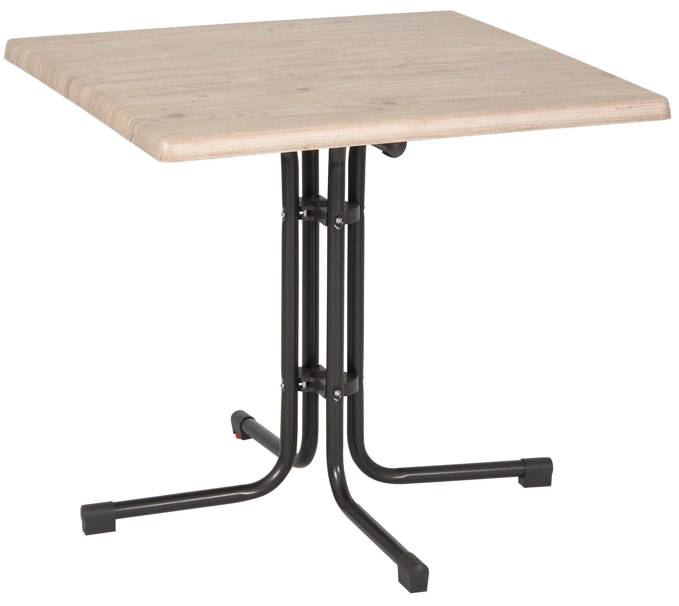 GARTENKLAPPTISCH 80/80/72 cm Metall, Holzwerkstoff quadratisch  - Anthrazit/Beige, Basics, Holzwerkstoff/Metall (80/80/72cm)