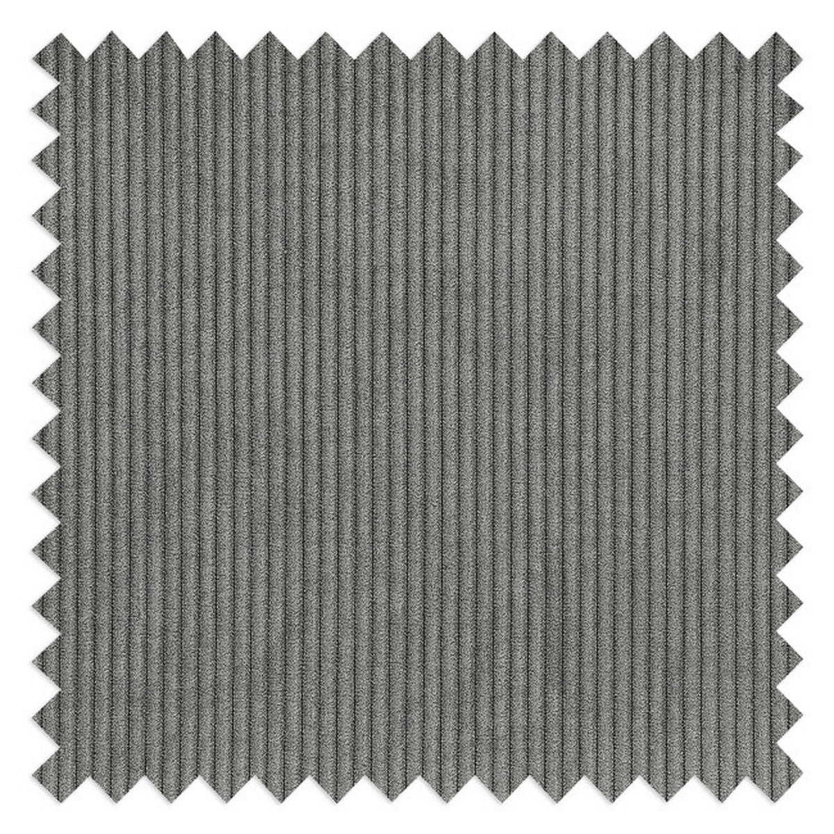 BIGSOFA in Cord Dunkelgrau  - Dunkelgrau/Schwarz, Modern, Kunststoff/Textil (264/84/125cm) - Trendmanufaktur
