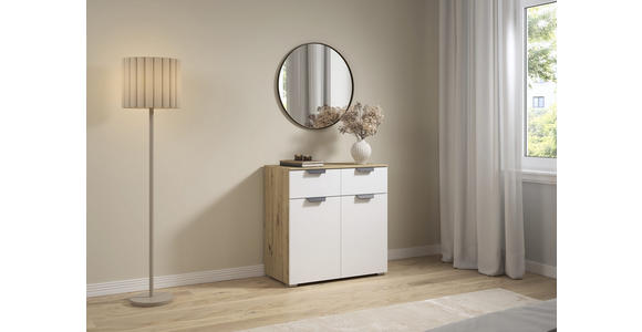 KOMMODE  in 80/81/42 cm  - Dunkelgrau/Weiß, Design, Holzwerkstoff/Metall (80/81/42cm) - Carryhome
