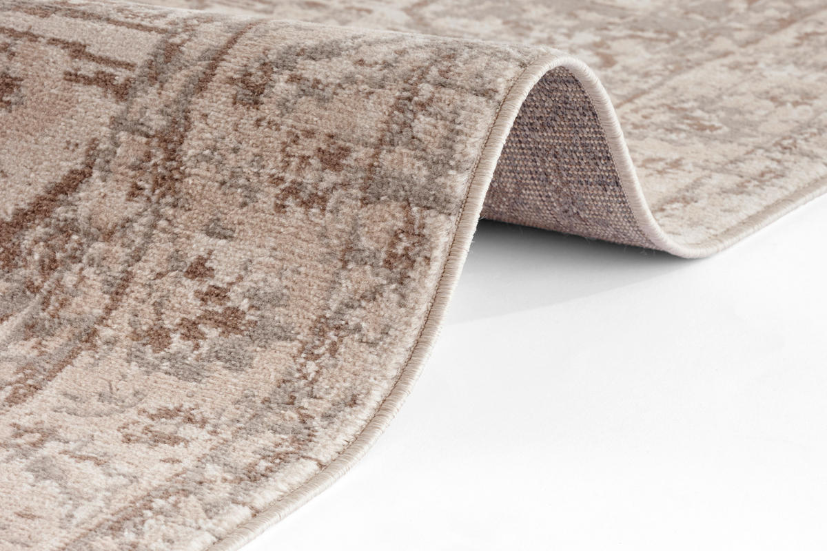 FLACHWEBETEPPICH 160/235 cm Terrain Braun, Creme  - Creme/Braun, Design, Kunststoff/Textil (160/235cm)