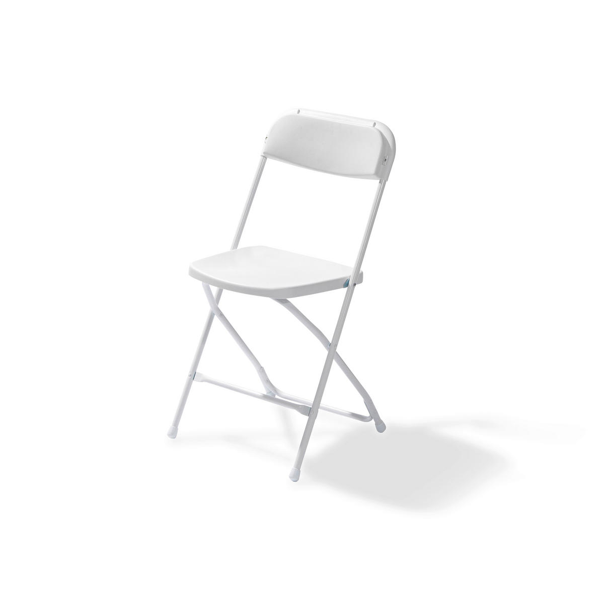 KLAPPSESSEL-SET in Metall, Kunststoff Weiß  - Weiß, LIFESTYLE, Kunststoff/Metall (43/80/49cm)