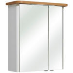 SPIEGELSCHRANK 65/72/20 cm  - Chromfarben/Weiß, KONVENTIONELL, Glas/Holzwerkstoff (65/72/20cm) - Xora