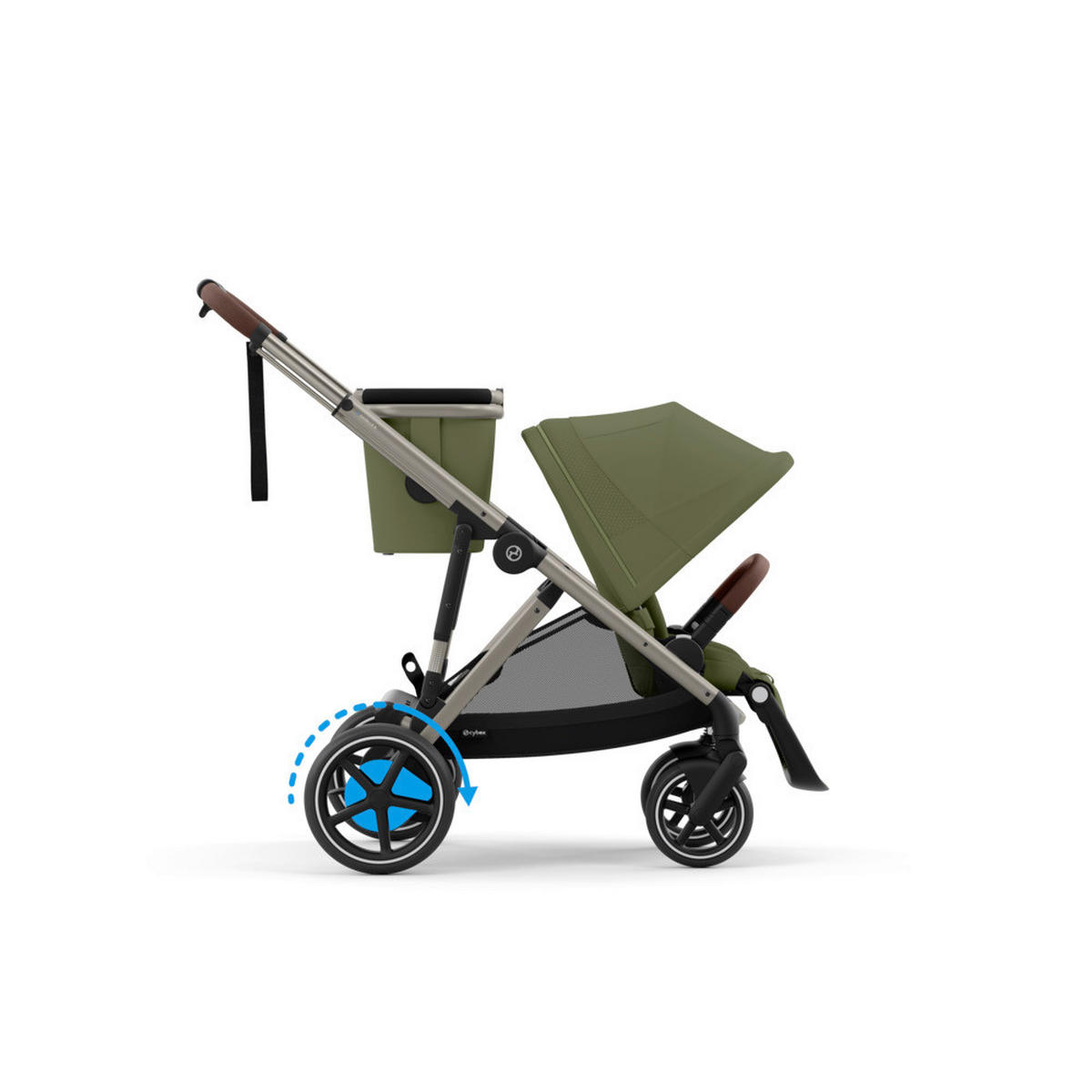 KINDERWAGEN e-Gazelle S  - Taupe/Waldgrün, Basics (107,5/66/110cm) - cybex GOLD