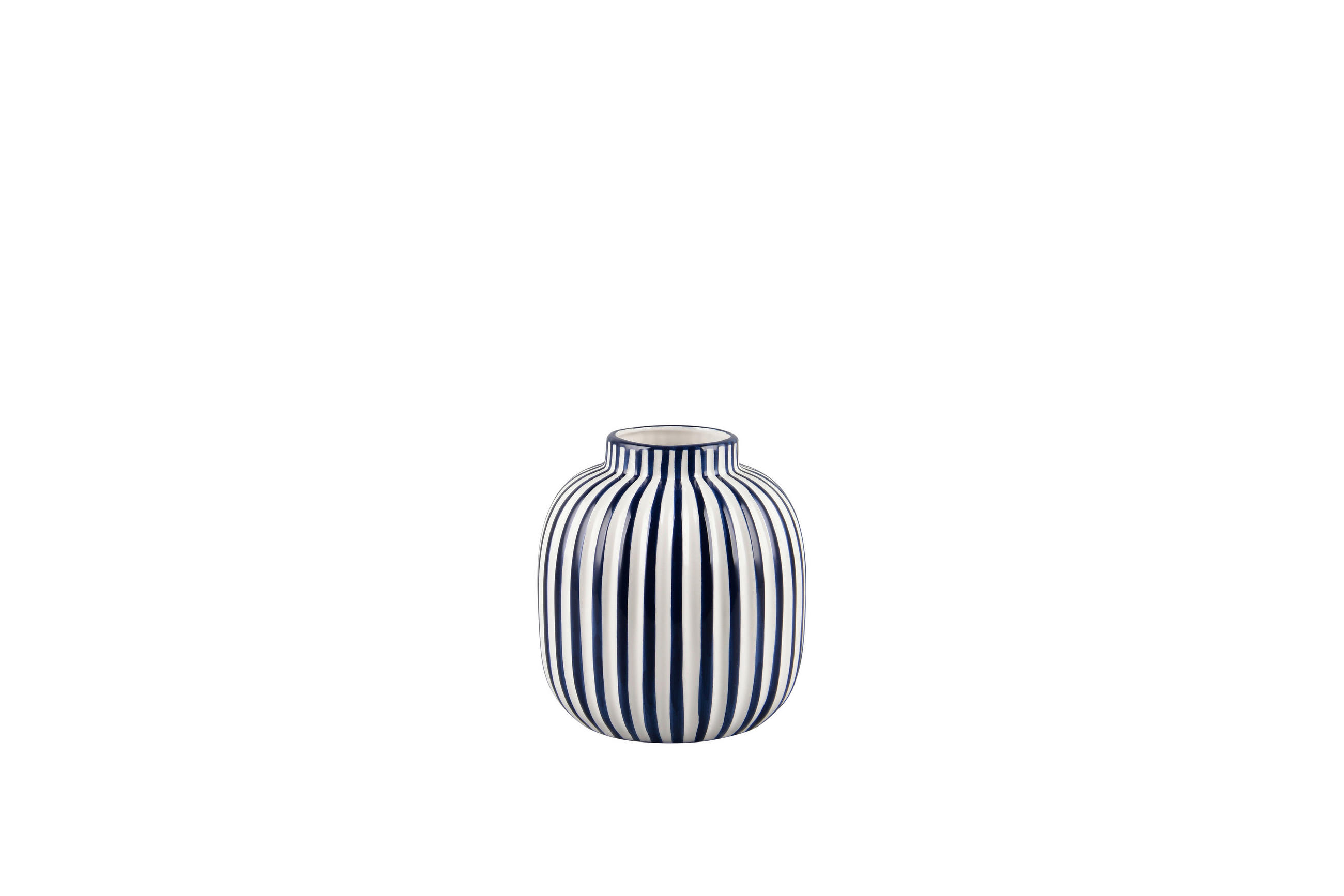DEKOVASE  - Blau/Weiß, Basics, Keramik (19/20,7/19cm)