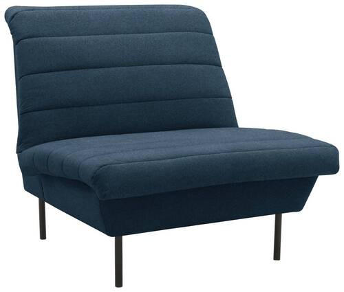 SESSEL Flachgewebe Dunkelblau    - Schwarz/Dunkelblau, Design, Textil/Metall (92/92/103cm) - LOOKS by W.Joop