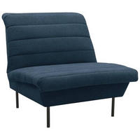 SESSEL in Flachgewebe Dunkelblau  - Schwarz/Dunkelblau, Design, Textil/Metall (92/92/103cm) - LOOKS by W.Joop