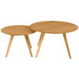 COUCHTISCHSET in Holz, Holzwerkstoff 80/60/80/60/45/40 cm  - Eichefarben, Design, Holz/Holzwerkstoff (80/60/80/60/45/40cm) - Carryhome