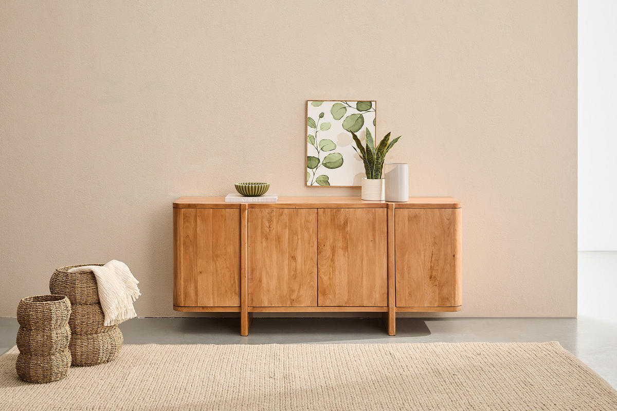 SIDEBOARD  160/72/42 cm  - Naturfarben, Design, Holz (160/72/42cm) - Livetastic