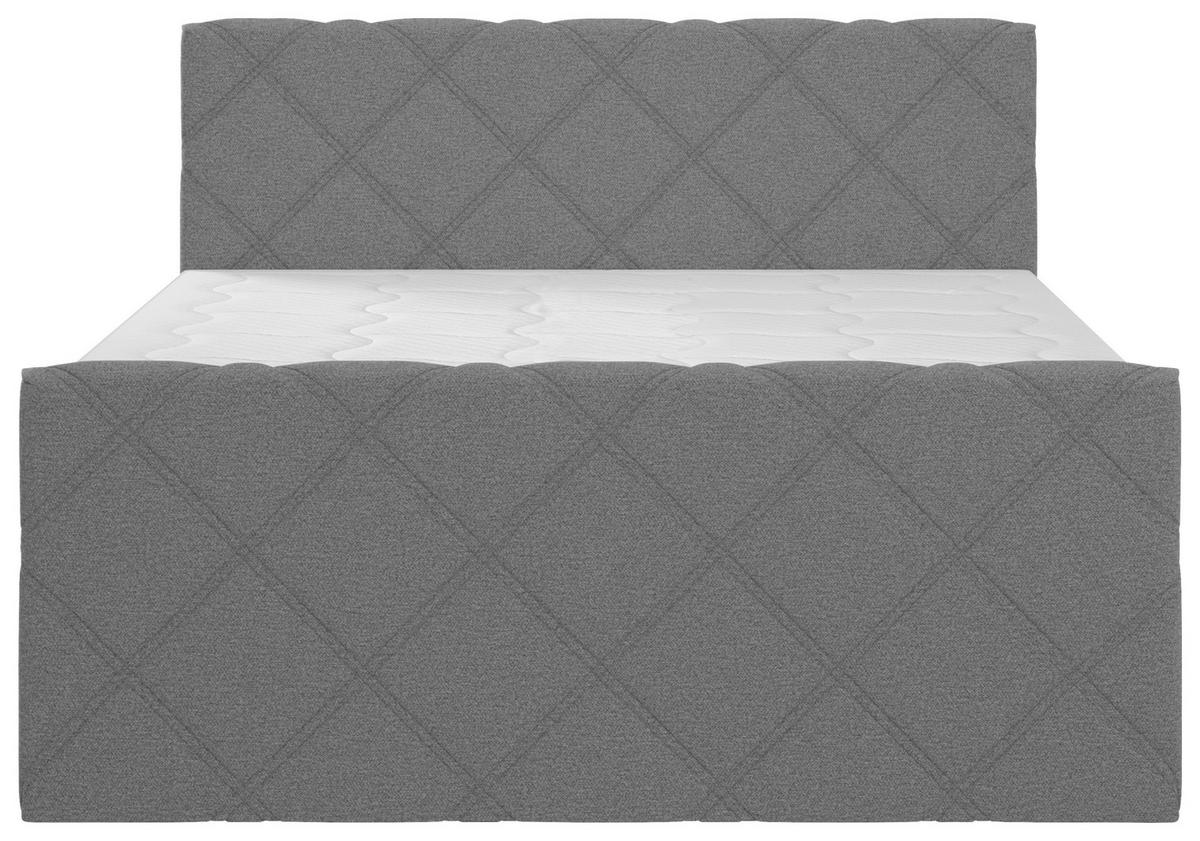 BOXSPRINGBETT 180/200 cm  in Grau  - Schwarz/Grau, KONVENTIONELL, Textil (180/200cm) - Esposa