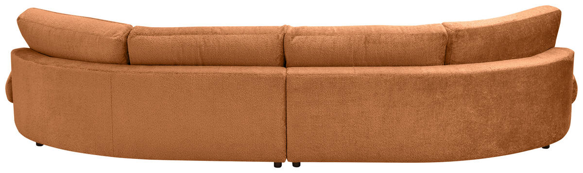 BIGSOFA  in Chenille Rostfarben  - Rostfarben/Schwarz, Design, Kunststoff/Textil (410/86/166cm) - Pure Home Lifestyle