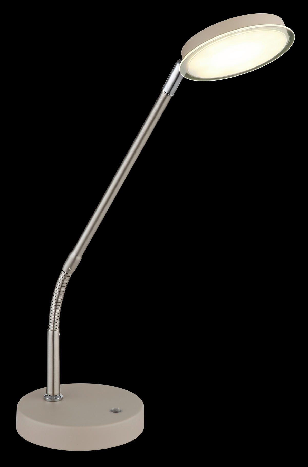 LED-TISCHLEUCHTE Silvio 43/13/53,5 cm  - Sandfarben/Klar, Design, Kunststoff/Metall (43/13/53,5cm)