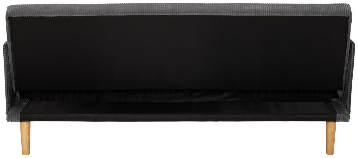 SCHLAFSOFA Cord Grau  - Naturfarben/Grau, Design, Holz/Textil (193/81/92cm) - Livetastic