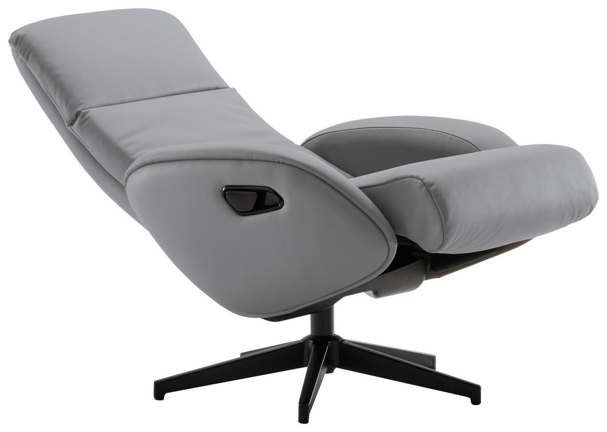 POČIVALNIK S PODNOŽNIKOM,  siva tekstil - črna/siva, Design, kovina/tekstil (77/107/75cm) - Livetastic