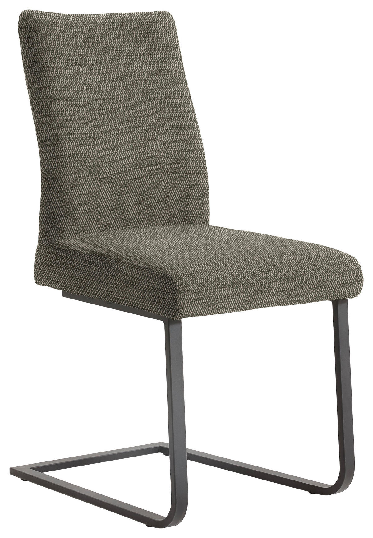 SCHWINGSTUHL  in Stahl Chenille  - Hellbraun/Schwarz, Design, Textil/Metall (47/93/58cm) - Dieter Knoll