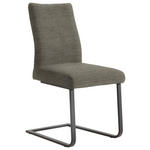 SCHWINGSTUHL  in Stahl Chenille  - Hellbraun/Schwarz, Design, Textil/Metall (47/93/58cm) - Dieter Knoll