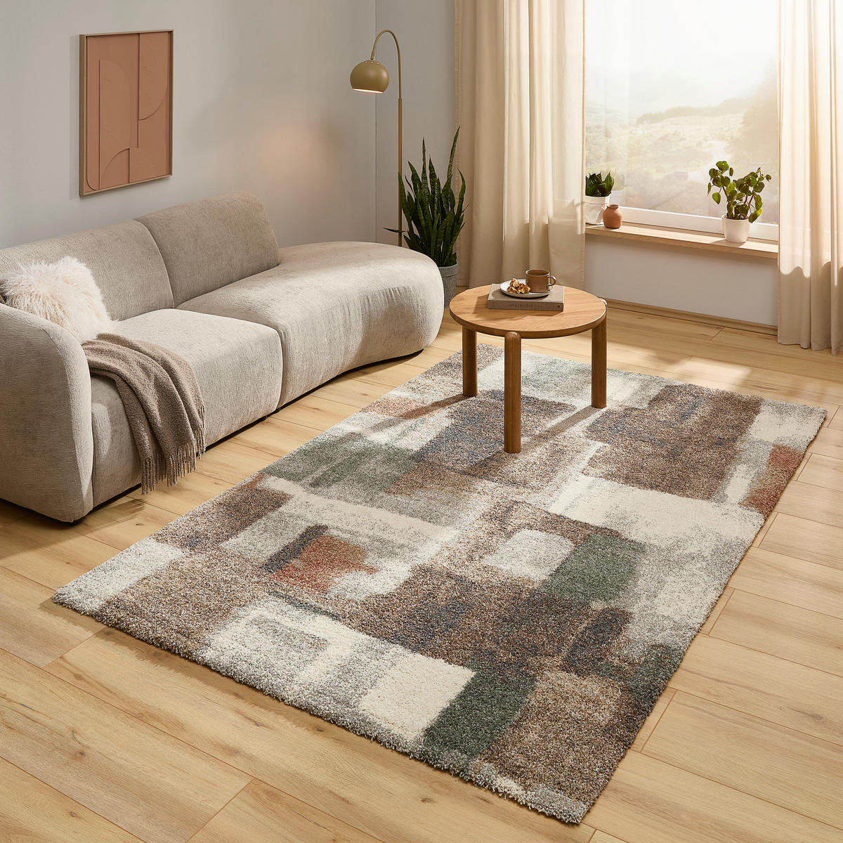WEBTEPPICH Wohnzimmer 80/150 cm Mehari Braun, Creme, Sandfarben  - Sandfarben/Creme, Basics, Kunststoff/Textil (80/150cm) - Novel