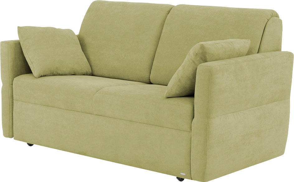 SCHLAFSOFA Chenille Hellgrün  - Schwarz/Hellgrün, KONVENTIONELL, Kunststoff/Textil (150/88/91cm) - Sedda