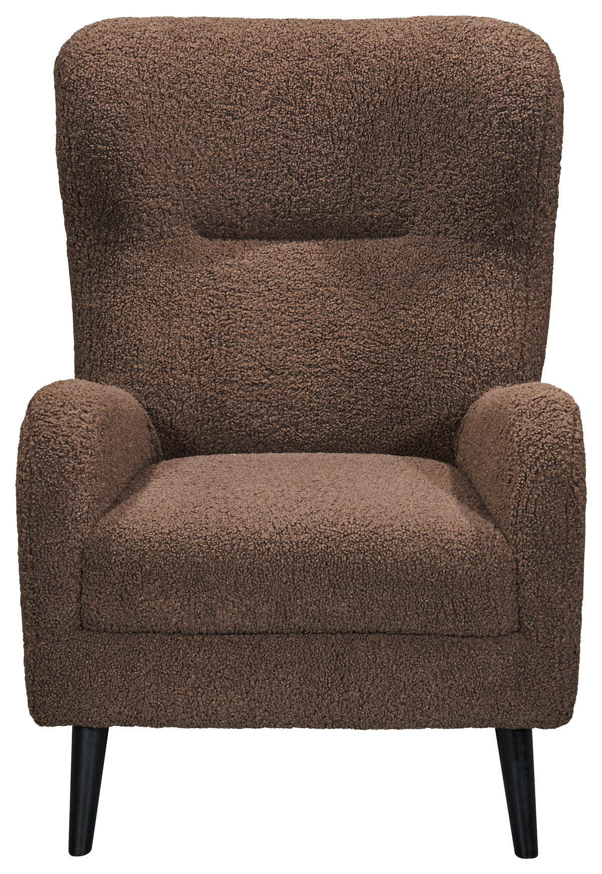 OHRENSESSEL Teddystoff Braun  - Schwarz/Braun, Design, Holz/Textil (77/103/98cm) - MID.YOU