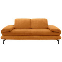 2,5-SITZER mit Funktionen in Webstoff Orange  - Schwarz/Orange, Design, Textil/Metall (224 (284)/83 (110)/98cm) - LOOKS by W.Joop