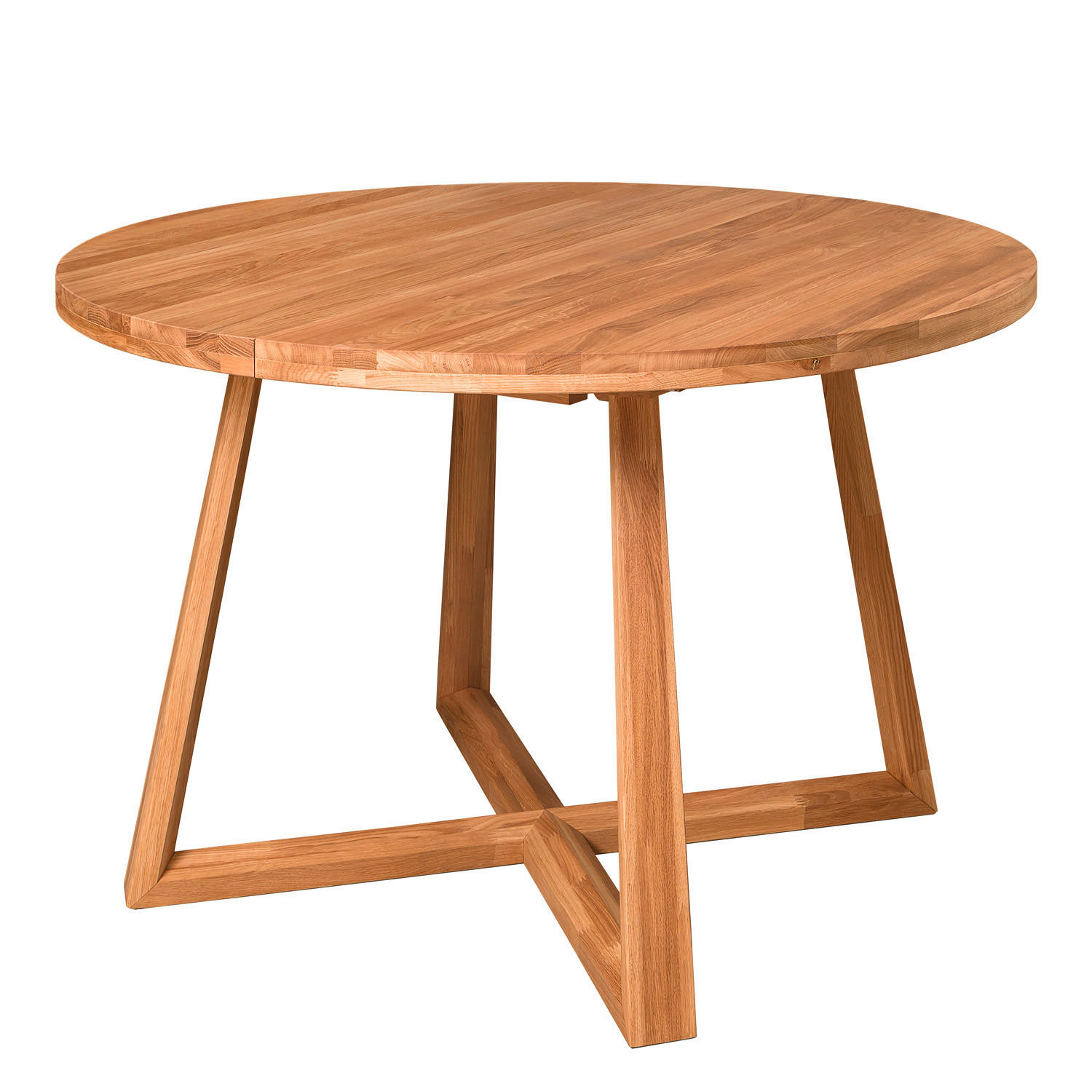 ESSTISCH in Holz 120-160/120/75 cm  - Wildeiche, Natur, Holz (120-160/120/75cm) - home24
