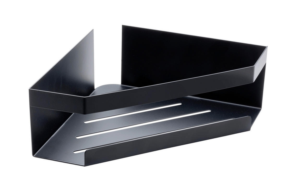 DUSCHABLAGE Metall  - Schwarz, KONVENTIONELL, Metall (28,5/8/18cm) - Schöner Wohnen