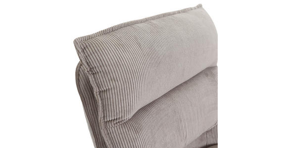 ARMLEHNSTUHL  Stoffauswahl, Sitzfläche 360° drehbar, automatische Rückholfunktion Cord  - Taupe/Schwarz, Design, Textil/Metall (60/95/62cm) - Novel