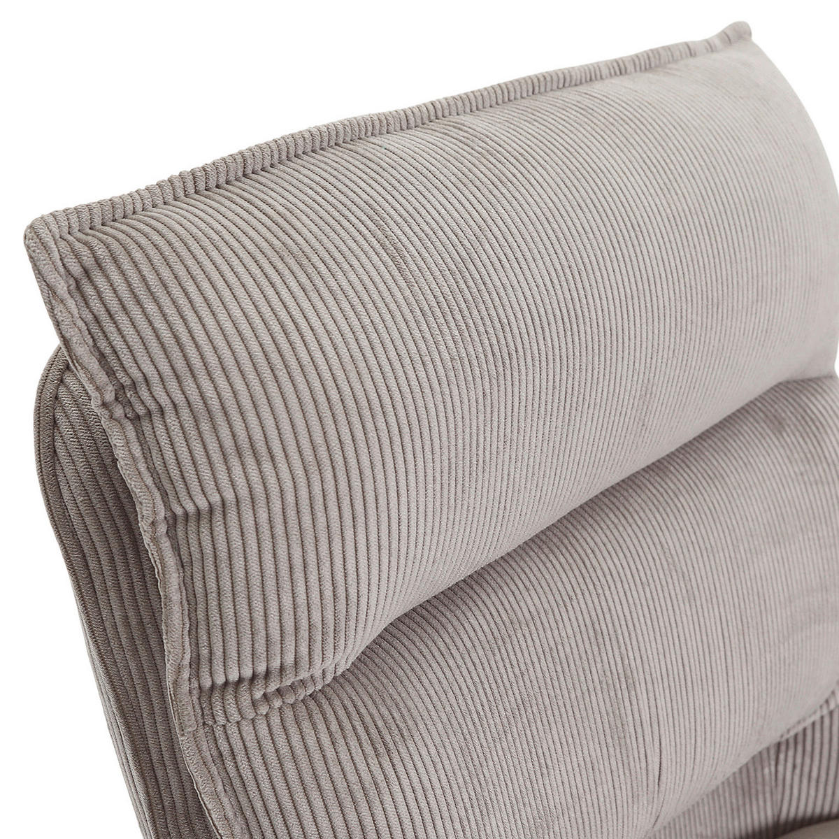 ARMLEHNSTUHL  Stoffauswahl, Sitzfläche 360° drehbar, automatische Rückholfunktion Cord  - Taupe/Schwarz, Design, Textil/Metall (60/95/62cm) - Novel