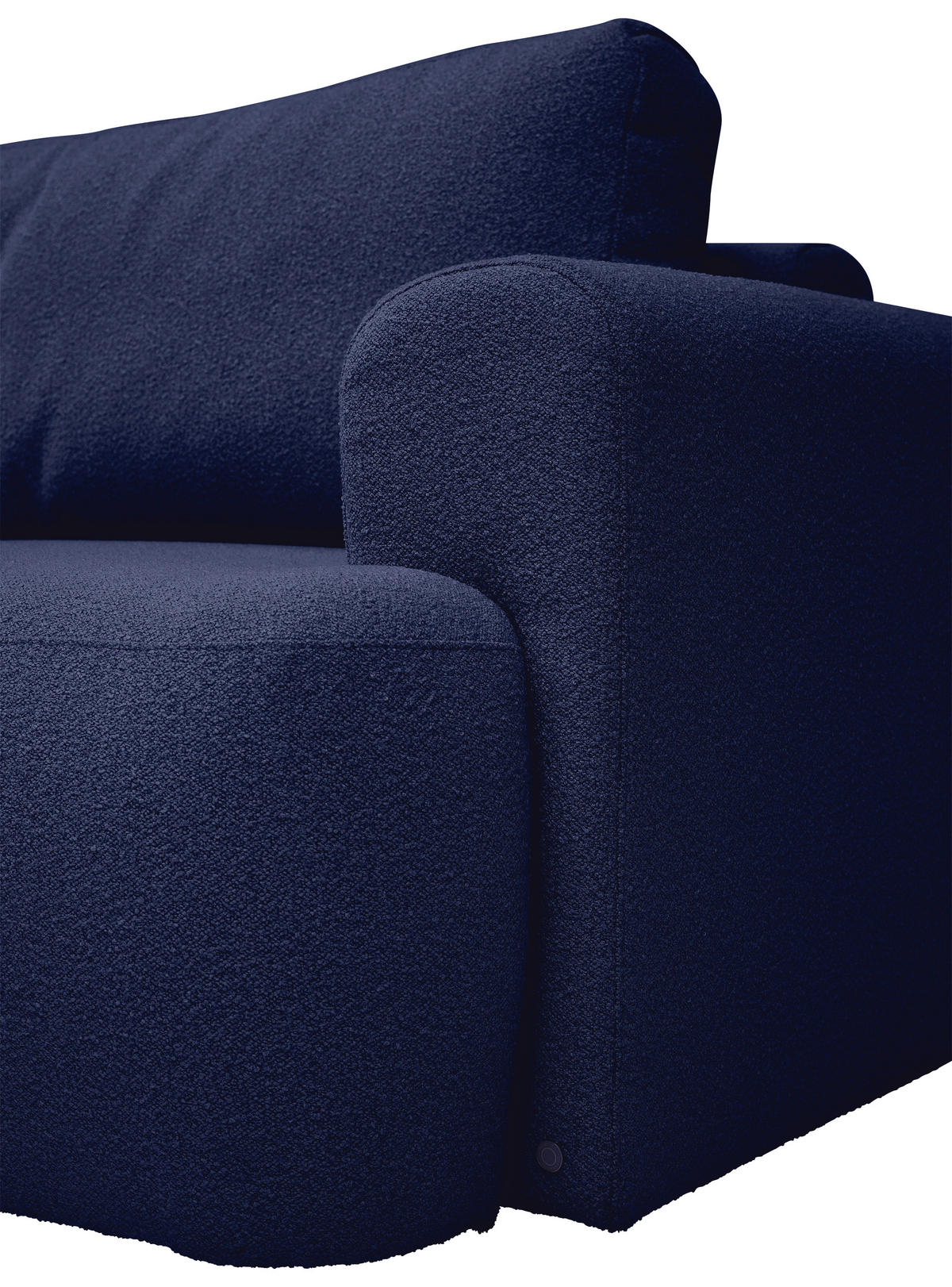 ECKSOFA Dunkelblau Bouclé Rücken echt, Rückenkissen  - Schwarz/Dunkelblau, KONVENTIONELL, Kunststoff/Textil (170/257cm) - Tom Tailor