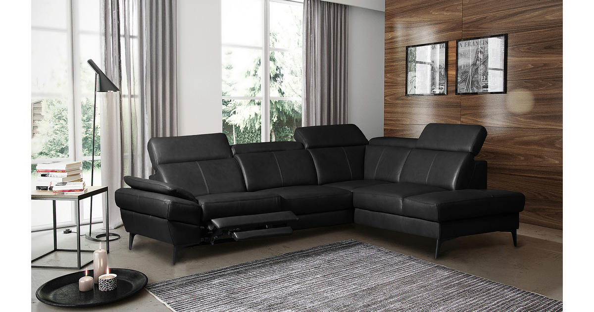 LIVETASTIC Ecksofa in Schwarz L-Form kaufen