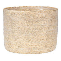 KVETNÍK prírodné materiály, 19/19/16 cm - prírodná farba, Natur, prírodné materiály (19/19/16cm)