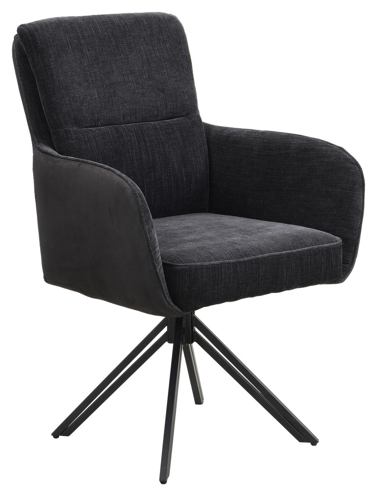 STUHL-SET - Schwarz, MODERN, Textil/Metall (62/94/70cm) - MID.YOU