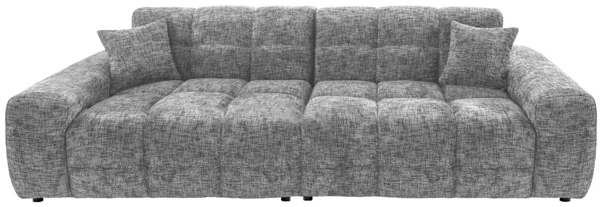 VIERSITZER-SOFA in Struktur Silberfarben  - Silberfarben/Schwarz, MODERN, Kunststoff/Textil (300/87/120cm) - Livetastic