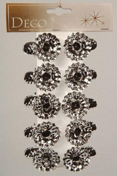 BAUMKERZENHALTER Silberfarben  - Silberfarben, Basics, Metall (5/3,5cm)