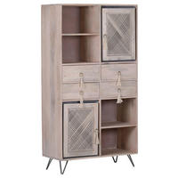 HIGHBOARD Amalfi  in 90/165/45 cm  - Anthrazit/Naturfarben, Design, Holz/Holzwerkstoff (90/165/45cm)