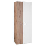 GARDEROBENSCHRANK 75/198/37 cm  - Eichefarben/Anthrazit, Design, Holzwerkstoff/Metall (75/198/37cm) - Voleo