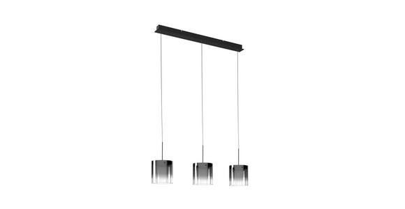 LED-HÄNGELEUCHTE Baia 100/20/180 cm   - Schwarz, Design, Glas/Metall (100/20/180cm) - Dieter Knoll