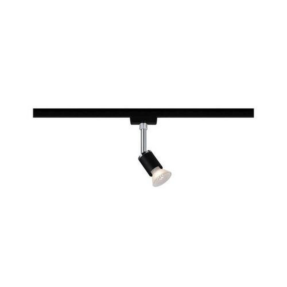SCHIENENSYSTEM-STRAHLER Urail 5.8/15.1/6.6 cm   - Schwarz, Design, Kunststoff/Metall (5.8/15.1/6.6cm) - Paulmann