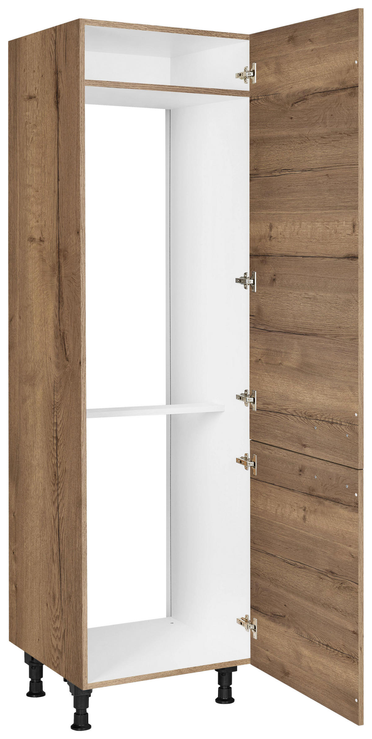 GERÄTEUMBAUSCHRANK 60/216,6/58 cm  in Eiche dunkel  - Eiche dunkel/Schwarz, MODERN, Holzwerkstoff/Metall (60/216,6/58cm) - Nobilia