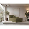 BIGSOFA Cord Olivgrün  - Schwarz/Olivgrün, MODERN, Kunststoff/Textil (117/93/190cm) - Carryhome