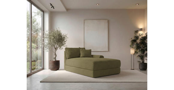 BIGSOFA Cord Olivgrün  - Schwarz/Olivgrün, MODERN, Kunststoff/Textil (117/93/190cm) - Carryhome