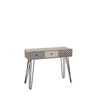 KONSOLENTISCH in Holzwerkstoff 99/33,5/80,5 cm    - Eichefarben/Multicolor, Design, Holzwerkstoff/Metall (99/33,5/80,5cm) - Livetastic