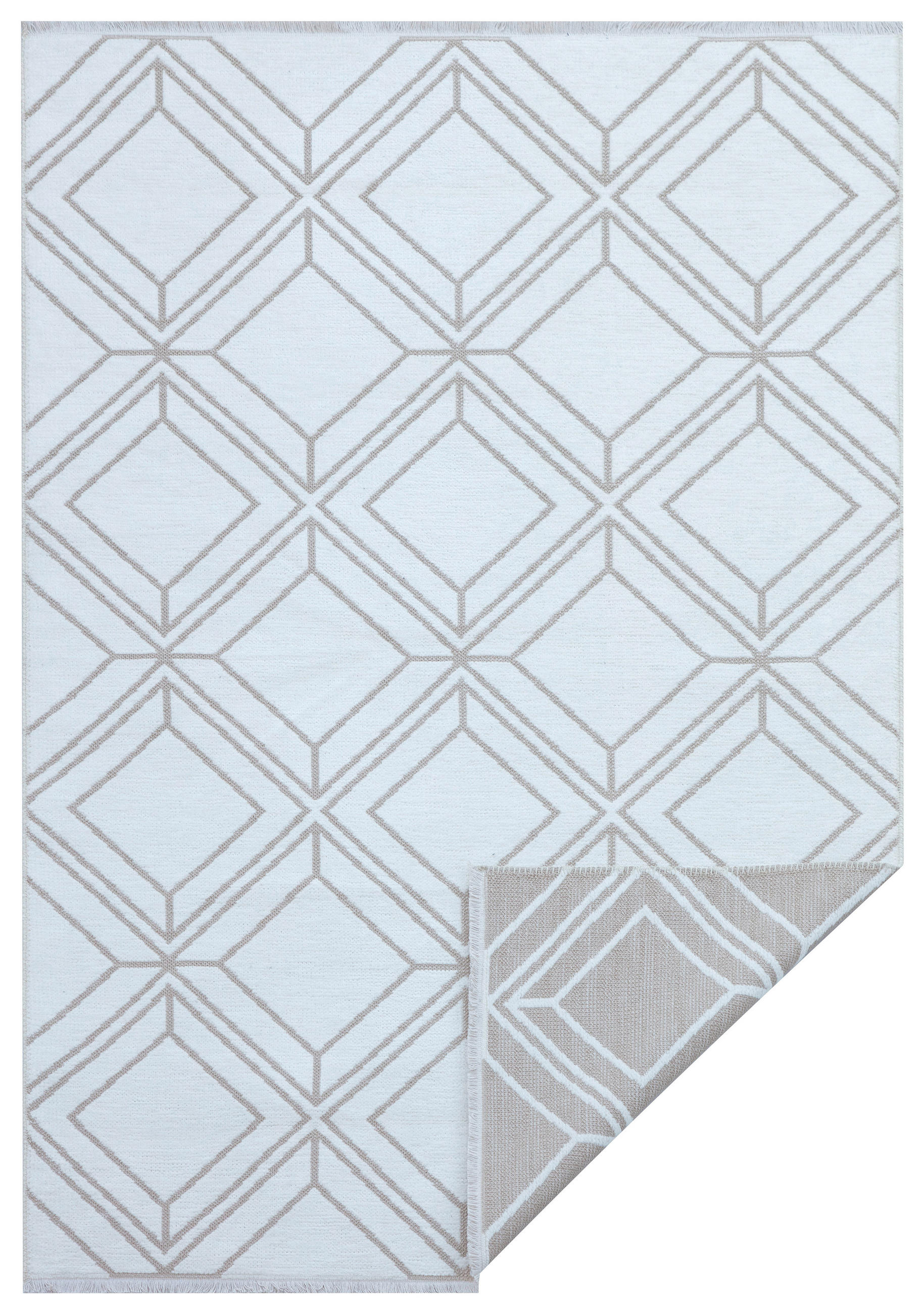 RAVNO TKANA PREPROGA  COLORI     160/230 cm    tkano  krem barve, zelena  - krem barve/zelena, Trendi, tekstil (160/230cm) - Novel